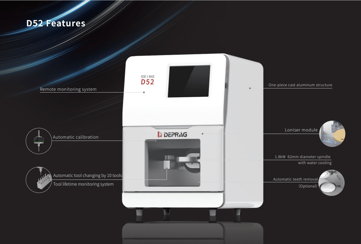 Deprag D52 dry dental milling machine - DMS Innovation